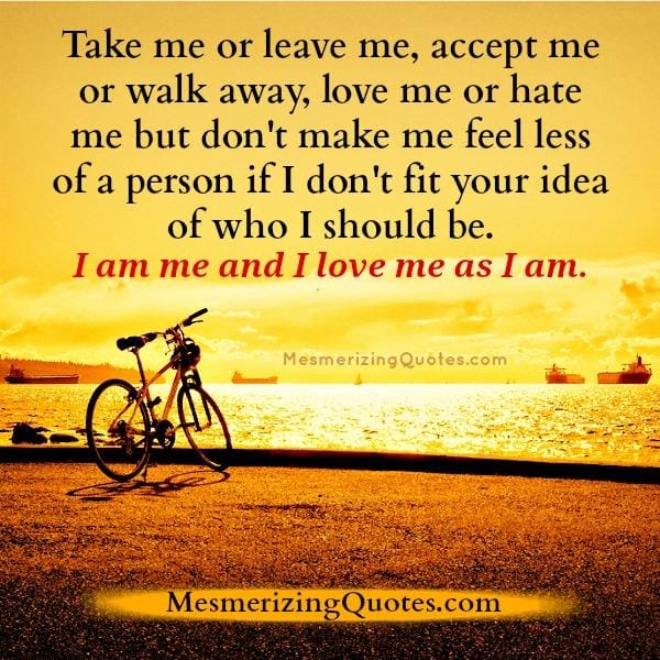 Don't make me feel less of a person