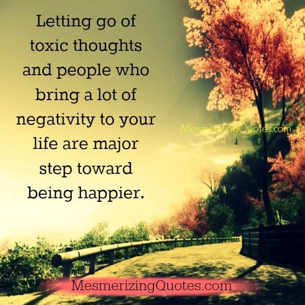 Letting go of toxic thoughts