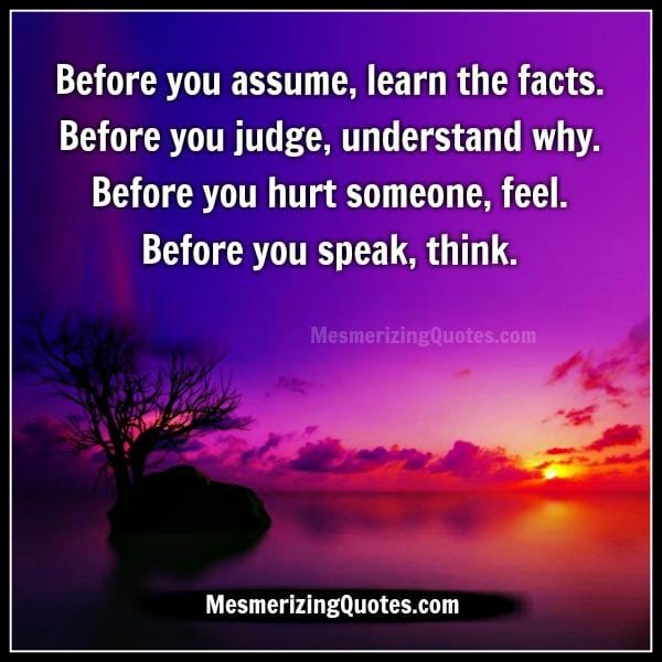 Before you hurt someone, feel