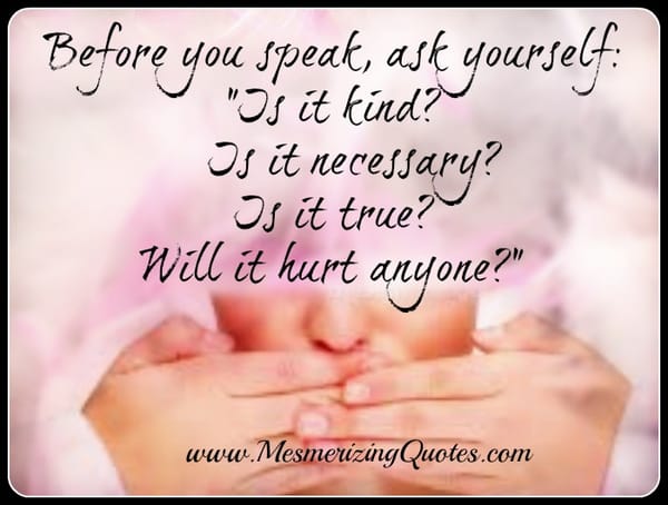 Before you Speak