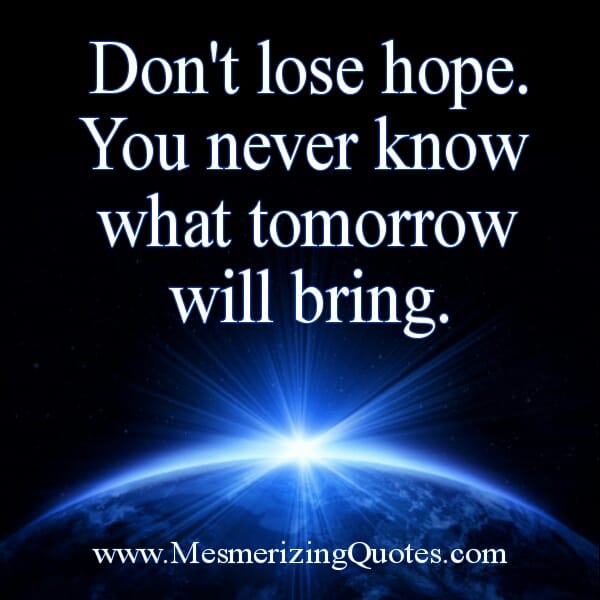 Don't lose Hope