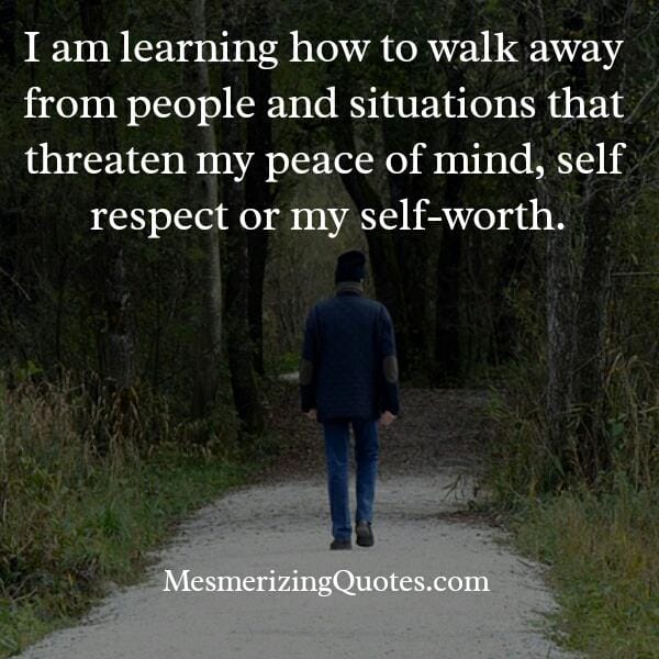 How to walk away from people?