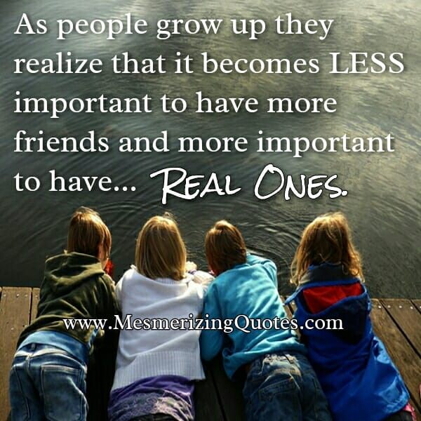 It's less important to have more friends