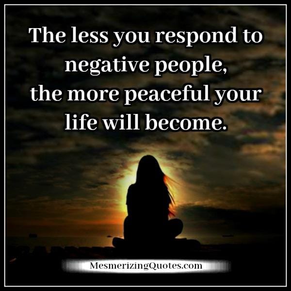 How your life becomes more peaceful?