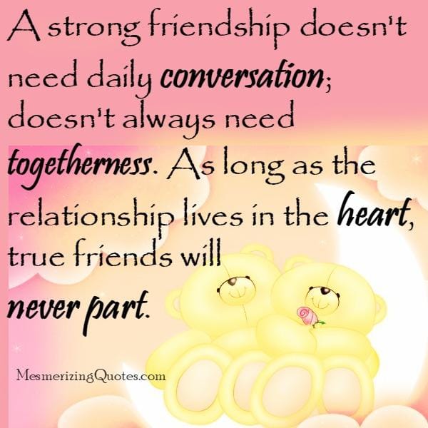 The relationship lives in the heart