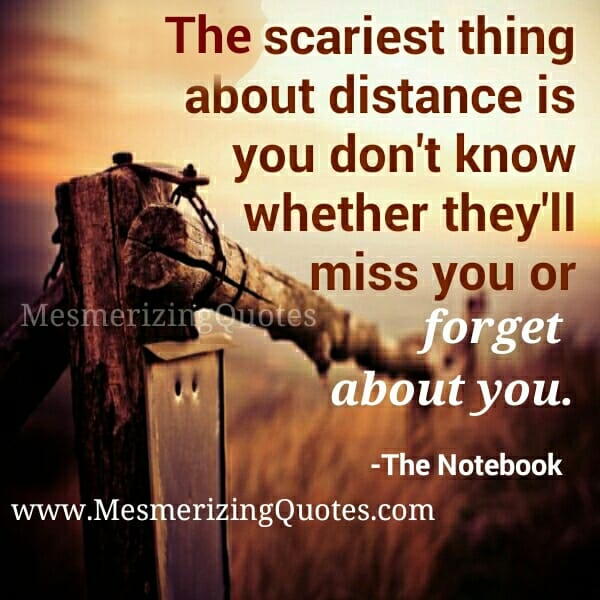 The scariest thing about distance between two person