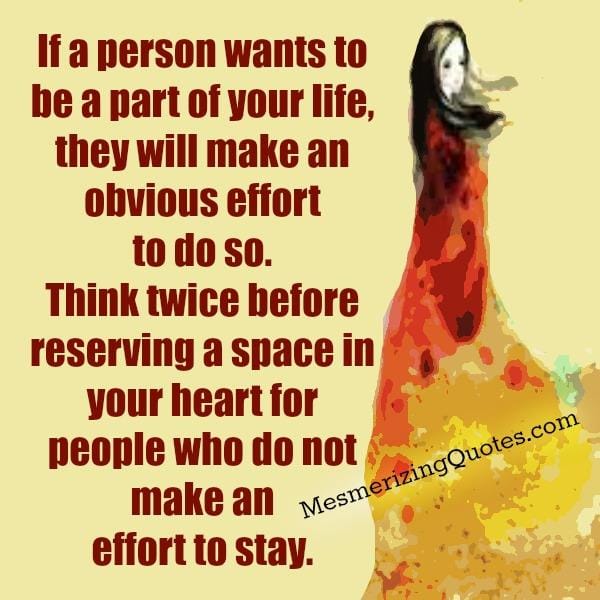 Think twice before reserving a space in your heart for someone