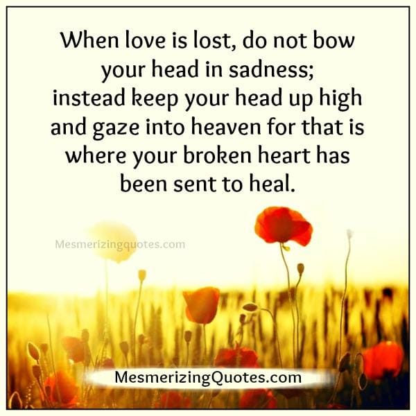 When love is lost in your life