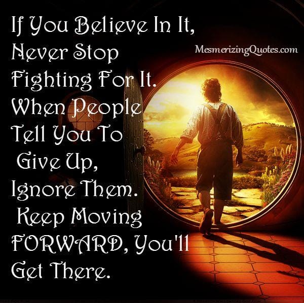 When people tell you to give up