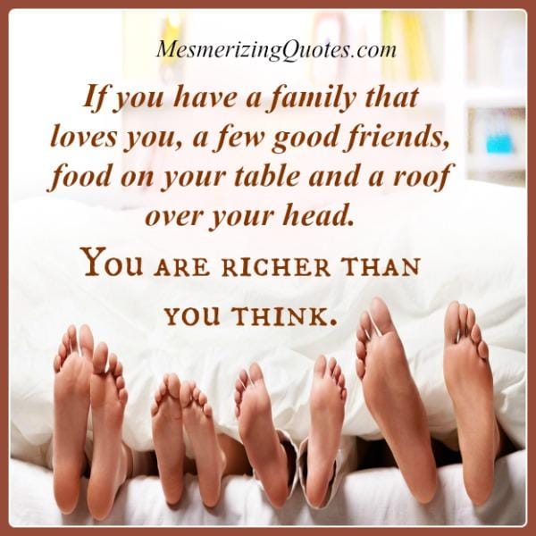 When you are richer than you think?