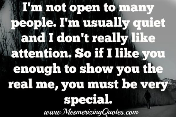 Why some people are not open to everyone?