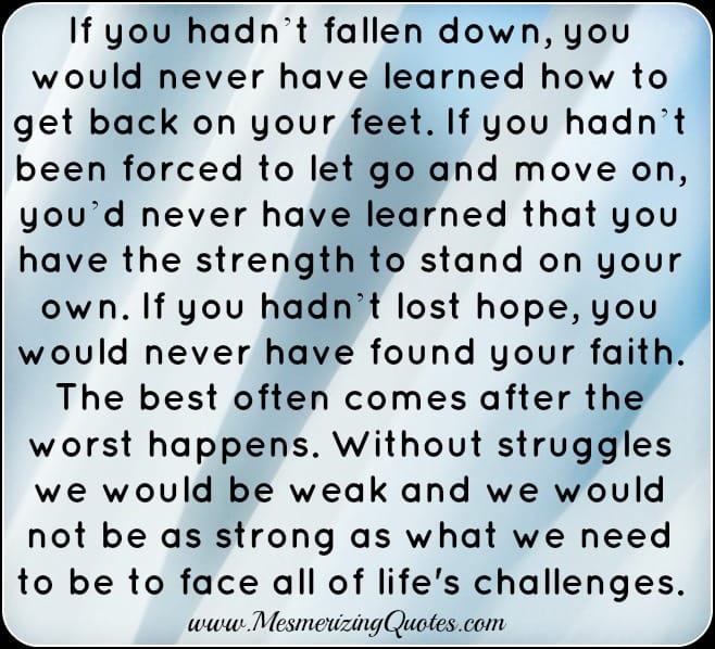If you ever fallen down