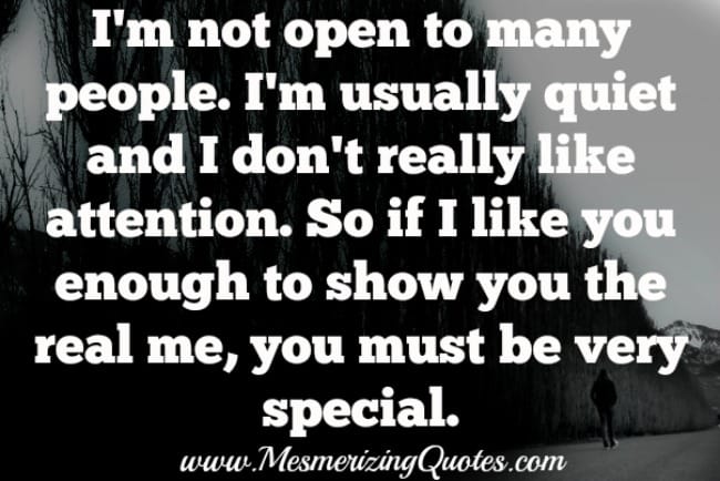Why some people are not open to everyone?